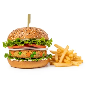 Half Pounder Veggie Burger With Chips